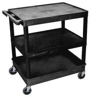 Luxor Tc221-B 3 Shelf Tub Cart