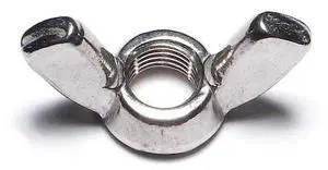 MIDWEST FASTENER 33813 Wing Nut, 3/8"-24, Stainless Steel, 5 PK