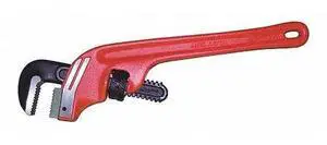 WHEELER-REX 4718 18" L 2-1/2" Cap. Iron End Iron Pipe Wrench,18"