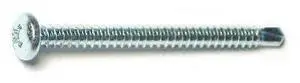 MIDWEST FASTENER 50877 Self-Drilling Screw, #8 x 2 in, Zinc Plated Steel Pan