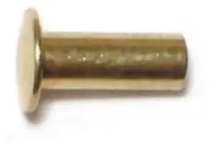 MIDWEST FASTENER 61865 Tubular Rivet, Truss Head, 1/8 in Dia., 5/16 in L, Steel