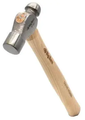 BIG HORN 15128 8 Oz Ball Pein Hammer with Hickory Handle