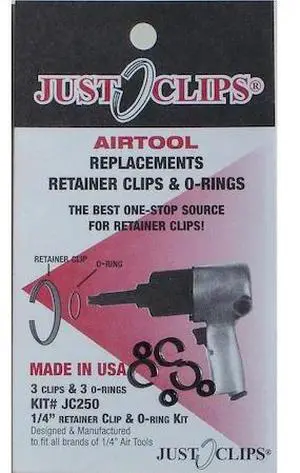 JUST CLIPS 250-5 Anvil Retainer Clip Refill,1/4",5 pcs.