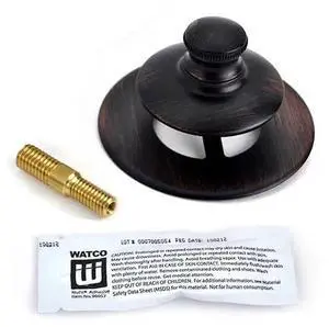 WATCO 48750-PP-BZ-47 Univ. NuFit Push Pull Bath Stopper, Silicone, 3/8 in. to