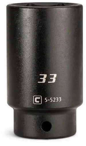 CAPRI TOOLS 5-5233 1/2 in Drive 33 mm 6-Point Metric Deep Impact Socket