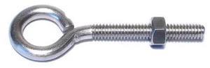 MIDWEST FASTENER 65102 Eye Bolt 1/4"-20, 20 in Shank, Stainless Steel, 8 PK