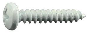 MIDWEST FASTENER 35975 Sheet Metal Screw, #10 x 1 in, White Steel Pan Head