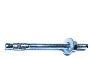 MIDWEST FASTENER 06736 Wedge Anchor, 3/8" Dia., 5" L, Steel Zinc Plated, 25 PK