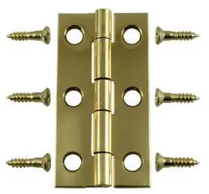 MIDWEST FASTENER 37164 2 x 1" Solid Brass Butt Hinges 3PK
