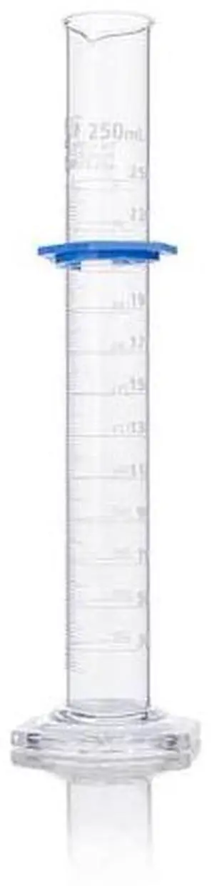 GLOBE SCIENTIFIC 8330250 Cylinder, Graduated, Globe Glass, 250mL, Class B, To