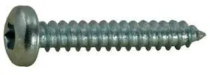 MIDWEST FASTENER 37066 Sheet Metal Screw, #8 x 1 in, Zinc Plated Steel Pan Head