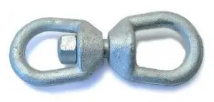 MIDWEST FASTENER 54631 3/8" Galvanized Steel Eye & Eye Swivels