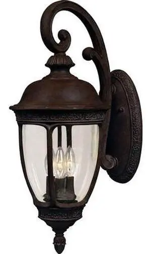 MAXIM 3464CDSE Knob Hill DC 3-Light 8" Wide Sienna Outdoor Wall Sconce