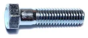 MIDWEST FASTENER 00318 Grade 5, 7/16"-14 Hex Head Cap Screw, Zinc Plated Steel,