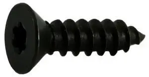 MIDWEST FASTENER 36921 Sheet Metal Screw, #6 x 1/2 in, Black Steel Flat Head