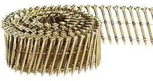 FASCO SCWC713FVEG Pneumatic Nail, 2-1/4 in L, Electro Galvanized, 15 Degrees