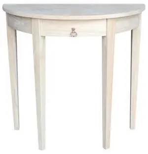INTERNATIONAL CONCEPTS OT-3216H Round Half  Table, 32 W, 16 L, 30.2 in H, Wood,