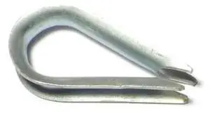 MIDWEST FASTENER 71984 3/16" Zinc Plated Steel Cable Thimbles 1 12PK