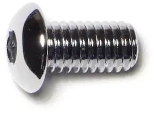 MIDWEST FASTENER 74214 3/8"-16 Socket Head Cap Screw, Button, Chrome Plated