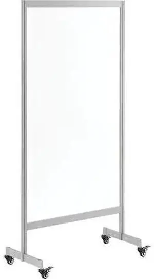 GLOBAL INDUSTRIAL 695871 Clear Mobile Divider, Acrylic, 30W x 60H