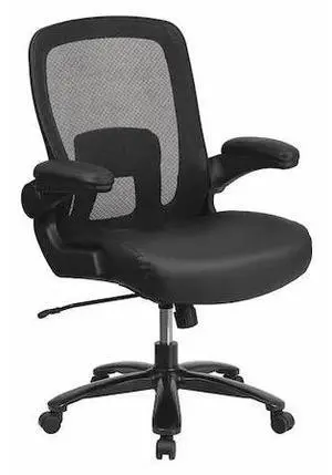 Flash Furniture HERCULES Series Mesh/LeatherSoft Swivel Big & Tall Executive Office Chair Black (BT20180LEA)