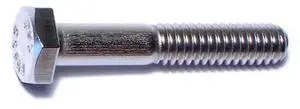MIDWEST FASTENER 50524 18-8, 1/4"-20 Hex Head Cap Screw, Plain Stainless Steel,