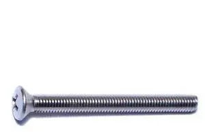 MIDWEST FASTENER 67917 #10-32 x 2 in Phillips Oval Machine Screw, Plain 18-8