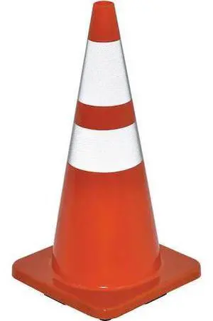 GLOBAL INDUSTRIAL RC700SP-ER Traffic Cone, Pvc, 28 in Height, 7, Orange