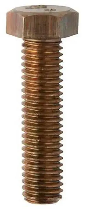 DOTTIE MBBZ121 Not Graded, 1/2"-13 Hex Head Tap Bolt, Silicon Bronze, 1 in L,
