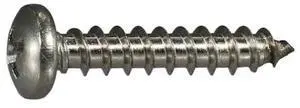 MIDWEST FASTENER 05119 Sheet Metal Screw, #10 x 1 in, 18-8 Stainless Steel Pan