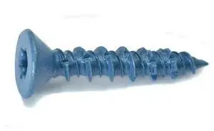 TORQUEMASTER 51782 Masonry Screw, 5/16" Dia., Flat, 1 3/4 in L, Steel Blue
