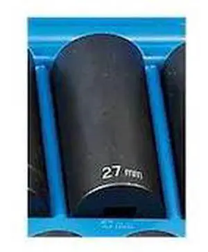 GREY PNEUMATIC 2127MD 1/2" Drive, 27mm Size, Metric Socket, 12 Points, 27mm,