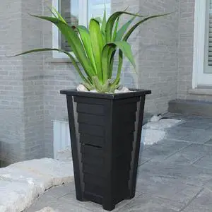MAYNE 5868-B Lakeland Tall Planter - Black