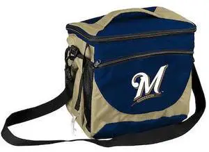 LOGO BRANDS 516-63 Milwaukee Brewers 24 Can Cooler