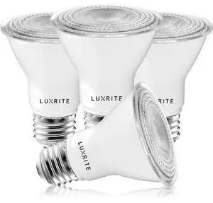 LUXRITE LR31601-4PC PAR20 LED Light Bulbs 7W (50W Equivalent) 500LM 3000K Soft
