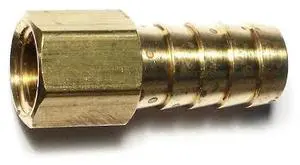 MIDWEST FASTENER 33687 1/2" x 1/4FIP Brass Female Hose Barbs 2PK