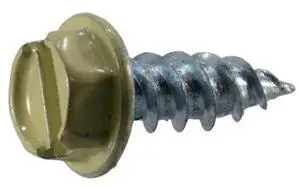 MIDWEST FASTENER 931225 1/2 in, Slotted Drive, Flange Hex Head Sheet Metal