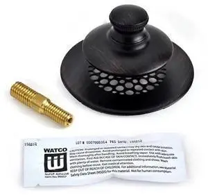 WATCO 48750-PP-BZ-G-47 Universal NuFit Bronze PP Bathtub Stopper, Grid,