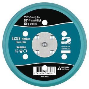DYNABRADE 54328 6" (152 mm) Dia. Vacuum Disc Pad, Hook-Face, Short Nap