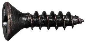 MIDWEST FASTENER 930981 Wood Screw, #5, 1/2 in, Bronze Steel Flat Head Phillips