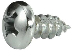 MIDWEST FASTENER 34695 Sheet Metal Screw, #12 x 1/2 in, Chrome Plated Steel Pan