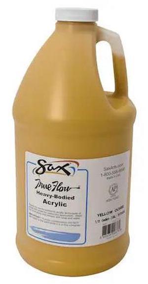 SAX 27519 True Flow Heavy Body Acrylic Paint, Half Gallon, Yellow Ochre