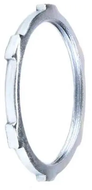 DOTTIE LN300 Conduit Fitting Locknut, 3 in, Threaded, Steel, Zinc Plated