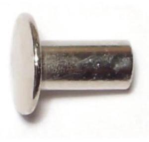 MIDWEST FASTENER 61876 Tubular Rivet, Truss Head, 3/16 in Dia., 3/8 in L, Steel