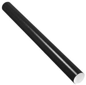PARTNERS BRAND P3036BL Mailing Tubes with Caps, 3" x 36", Black, 24/Case