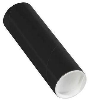 PARTNERS BRAND P2006BL Mailing Tubes with Caps, 2" x 6", Black, 50/Case