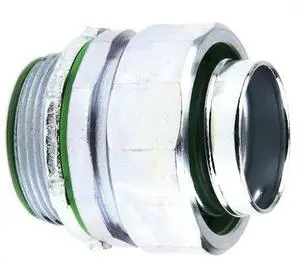 DOTTIE SL100I Conduit Fitting Connector, 1 in, Threaded, Steel, Zinc Plated