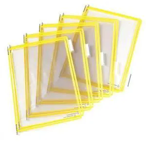 TARIFOLD P040 Pivoting Pockets,Yellow,PK10
