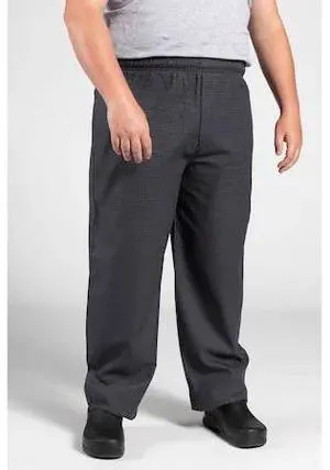 UNCOMMON THREADS 4003-5506 Yarn-Dyed Pant Blk/Grey Houndstooth 2XL