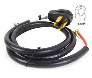 SUPERIOR ELECTRIC RVA1562 4-Wire 30 Amp Dryer Cord NEMA 14-30P, SRDT 10AWG/4,